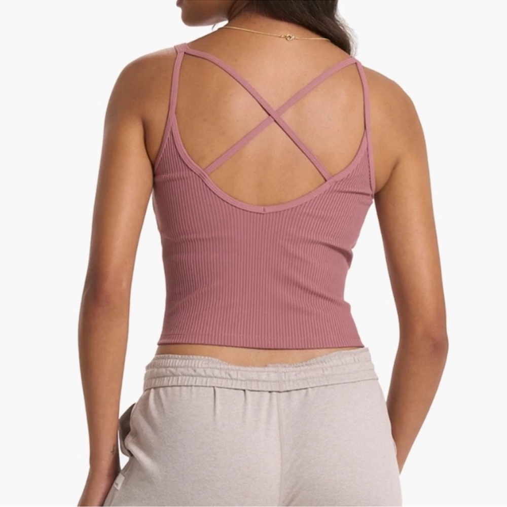 Vuori Rib Tank Top Marsala Pink - Picture 2 of 5